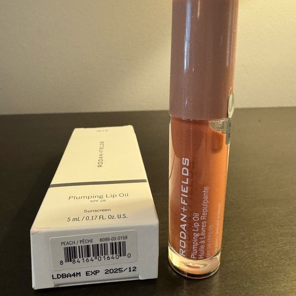 Rodan Fields Plumping Lip Oil SPF 28 Peach 5 ml .17 oz Full Size NIB EXP 12/25 - Picture 5 of 5